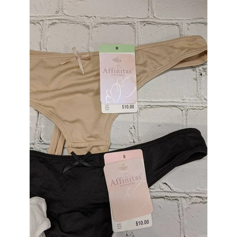 Affinitas NWT $10‎ satiny thong Set of TWO